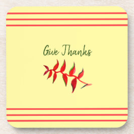  geelbloem geeft Bedankt Onderzetters