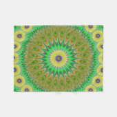 Geelbloem mandala fleece deken (Voorkant (Horizontaal))