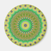 Geelbloem mandala magneet (Voorkant)