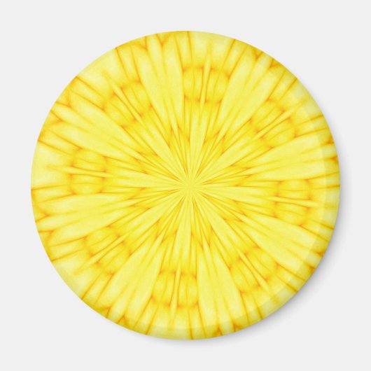 Geelbloesem fractaal magneet (Voorkant)