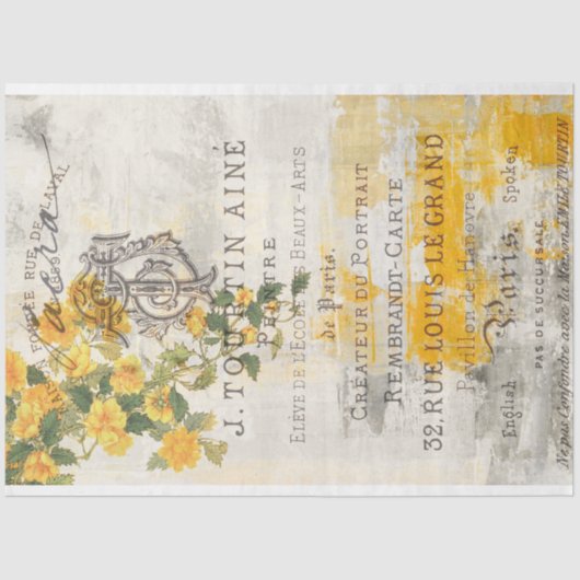  geelboomgaard Ephemera-ontkoppeling Tissuepapier (Voorkant)