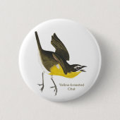 Geelborstkas, Audubon, Birdwatcher Warbler Ronde Button 5,7 Cm (Voorkant)