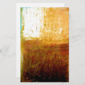 Geelbruin Abstract Briefpapier (Voorkant / Achterkant)