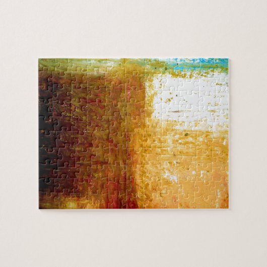 Geelbruin Abstract Legpuzzel (Horizontaal)