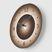 Geelbruin/Bruin verlicht Maan Effect Keukenklok Grote Klok (Hoek)