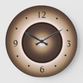 Geelbruin/Bruin verlicht Maan Effect Keukenklok Grote Klok (Voorkant)