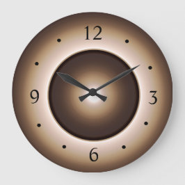 Geelbruin/Bruin verlicht Maan Effect Keukenklok Grote Klok