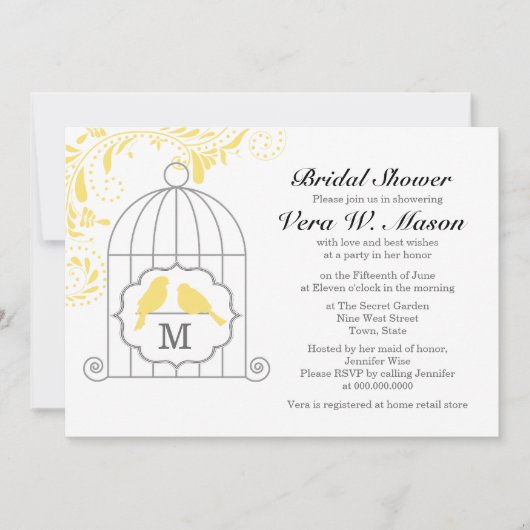 Geelbruin met Tortelduifjes Vrijgezellenfeest Kaart (Voorkant)