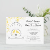 Geelbruin met Tortelduifjes Vrijgezellenfeest Kaart (Staand voorkant)