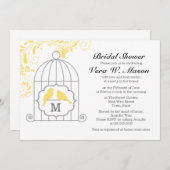 Geelbruin met Tortelduifjes Vrijgezellenfeest Kaart (Voorkant / Achterkant)