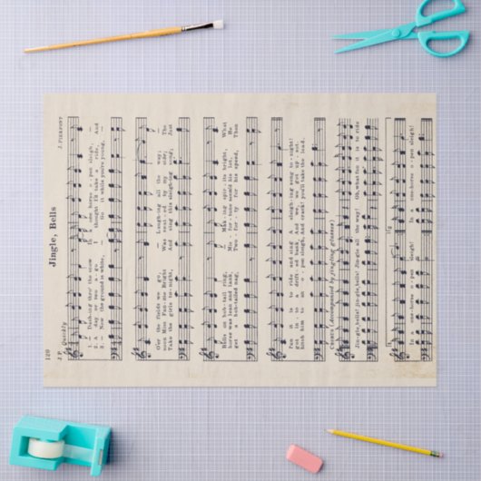 Geelbruin papier en ontkoppelingspagina van Jingle (Craft)