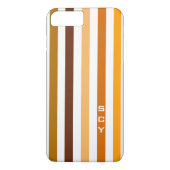 Geelbruin Sinaasappel verticale strepen monogram Case-Mate iPhone Case (Achterkant)