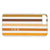 Geelbruin Sinaasappel verticale strepen monogram Case-Mate iPhone Case (Achterkant (Horizontaal))