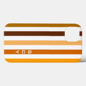 Geelbruin Sinaasappel verticale strepen monogram Case-Mate iPhone Case (Achterkant (horizontaal))