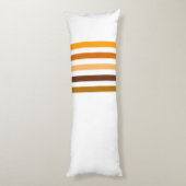 Geelbruin Sinaasappel verticale strepen monogram Lichaamskussen (Achterkant (Verticaal))