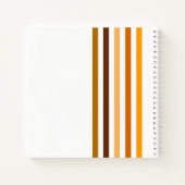 Geelbruin Sinaasappel verticale strepen monogram Notitieboek (Achterkant)