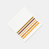 Geelbruin Sinaasappel verticale strepen monogram Servet (Hoek)