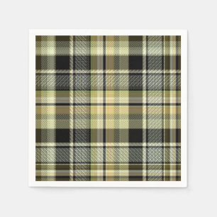 Geelbruin tartan geruit. servet