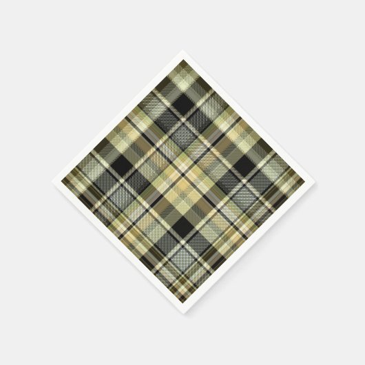 Geelbruin tartan geruit. servet (Hoek)