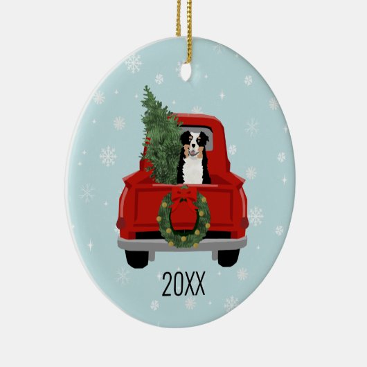 Geelbruine kerstmis keramisch ornament (Rechts)