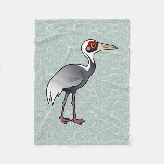 Geelbruine kraan fleece deken (Voorkant)
