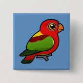 Geelbruine roofroos vierkante button 5,1 cm (Voorkant)