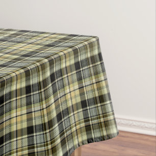 Geelbruine tartan ruit.  tafelkleed