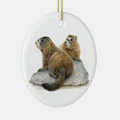 Geelbuik Marmots Keramisch Ornament (Rechts)