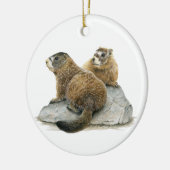 Geelbuik Marmots Keramisch Ornament (Links)