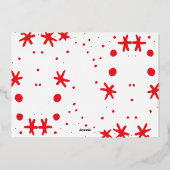 GEELD aangepaste tekstbedekking Merry-kerstfoto Folie Feestdagenkaart (Achterkant)