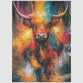 Geëlektrificeerde stier decoupage tissuepapier (Voorkant)