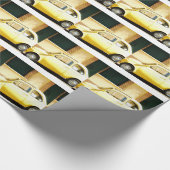  geelFiat 500 in Italië Cadeaupapier (Hoek)