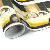  geelFiat 500 in Italië Cadeaupapier (Rol Hoek)