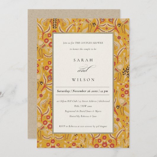  geelforendoosjes schoeisel uitnodigen bedankkaart (Voorkant / Achterkant)