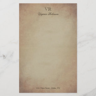  Geelgekleurd Papier Monogram & Aangepaste Naam