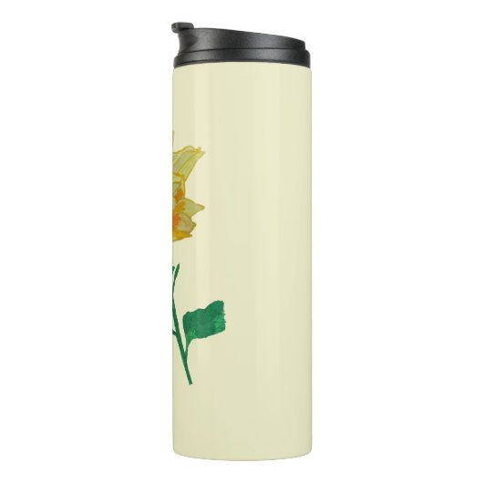 Geelgele zonnebloemkool thermosbeker (Geroteerd rechts)