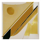Geelgoud minimalistisch modern Abstract Perfect Poster (Voorkant)