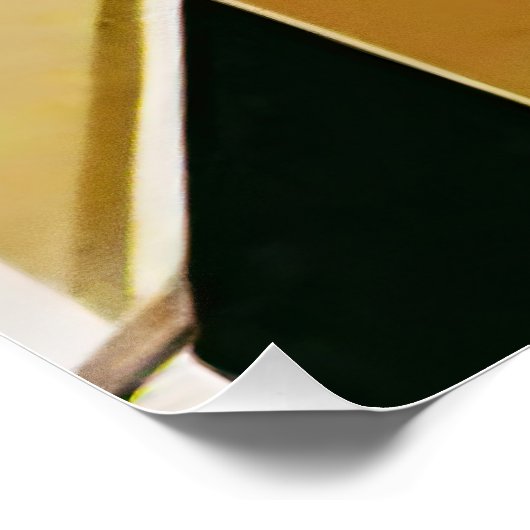 Geelgoud minimalistisch modern Abstract Perfect Poster (Hoek)