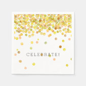 Geelgouden Confetti Stippen Servetten (Voorkant)