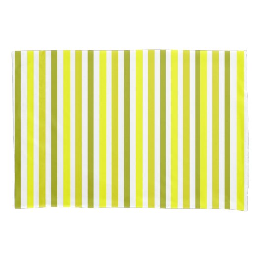 Geelgouden gestreepte Kussensloop (Voorkant-Links)