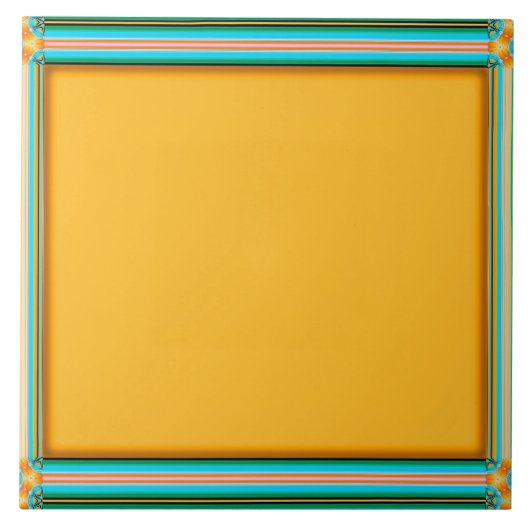 geelgouden kleur, caleidoscoop frame, tegeltje (Voorkant)