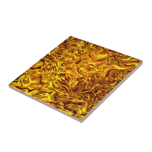 geelgouden ontwerp tegeltje (Zijkant)