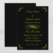 Geelgouden sprookje Save the Date (Voorkant / Achterkant)