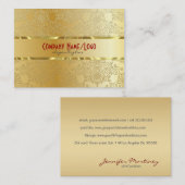 Geelgouden tinten-Abstract patroon Visitekaartje (Voorkant / Achterkant)