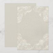 Geelgrijze vintage vergulde witte blanco kaart (Voorkant / Achterkant)