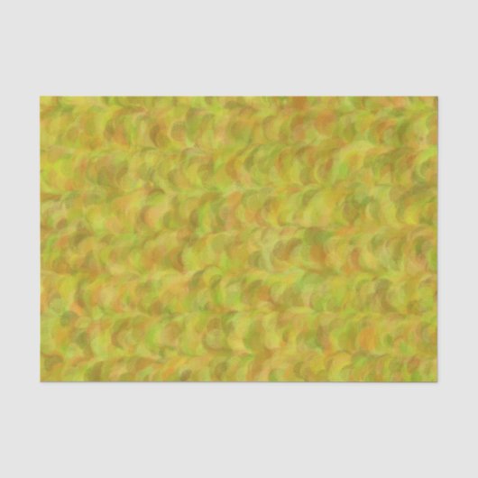 Geelgroen abstract naadloos patroon tissuepapier (Voorkant)