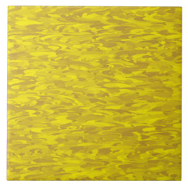 Geelgroen abstract patroon tegeltje