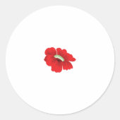 Geelgroen, Cornelll Rood anthurium Desig Sticker (Voorkant)