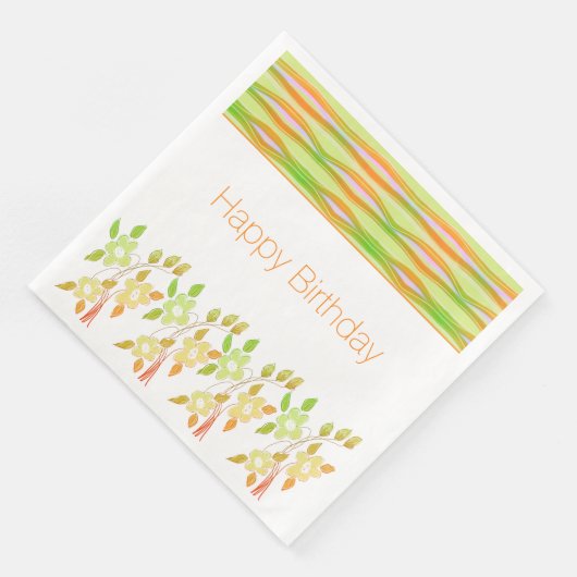 Geelgroen en Sinaasappel Servet (Hoek)