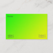geelgroen gradiënt visitekaartje (Voorkant)